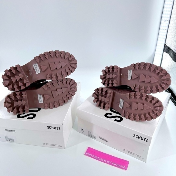SCHUTZ Orly Combat Boot Sweet Lilac size 7.5 B NWB - Picture 8 of 12